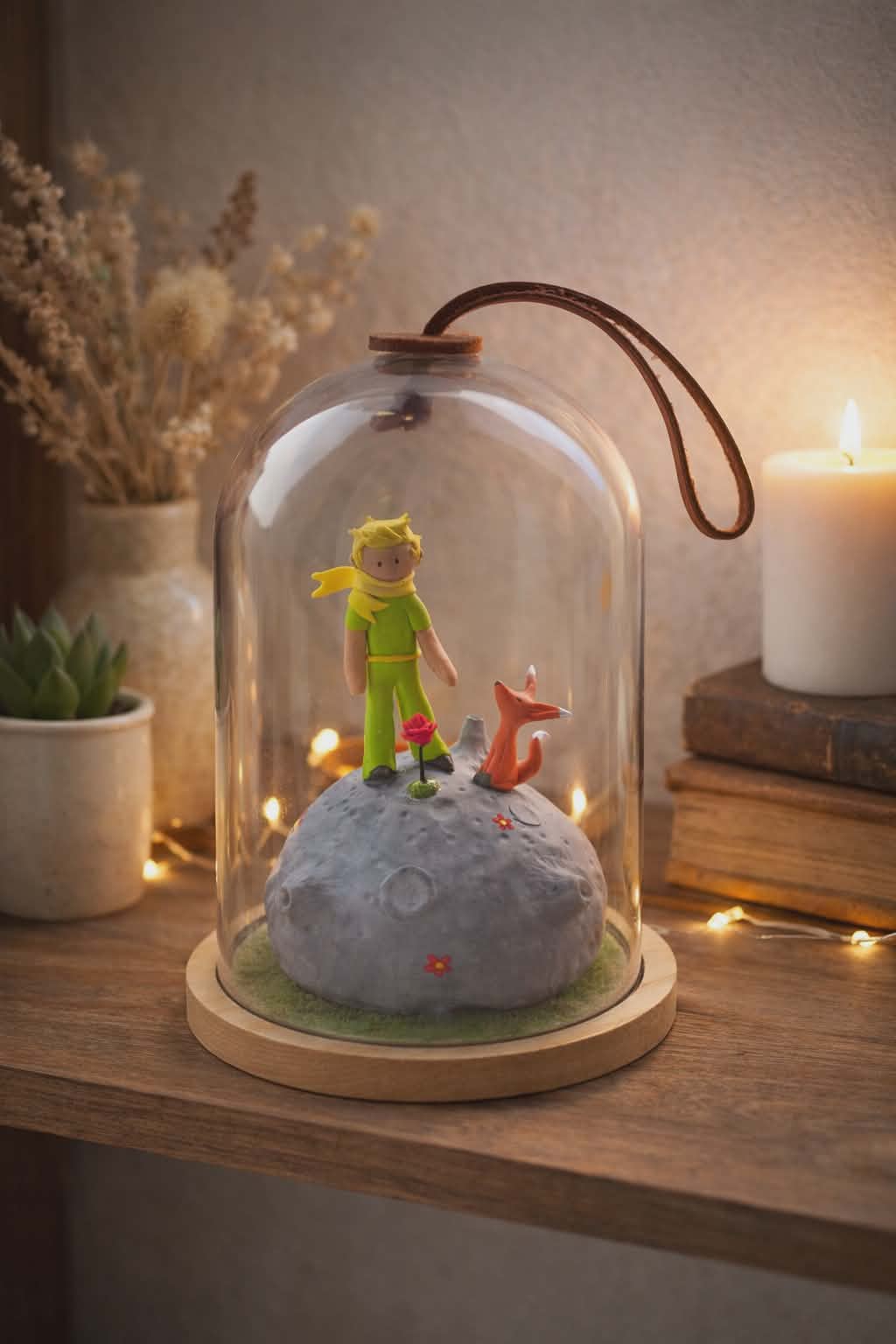 bulle le petit prince en pâte polymère réalisée à la main
